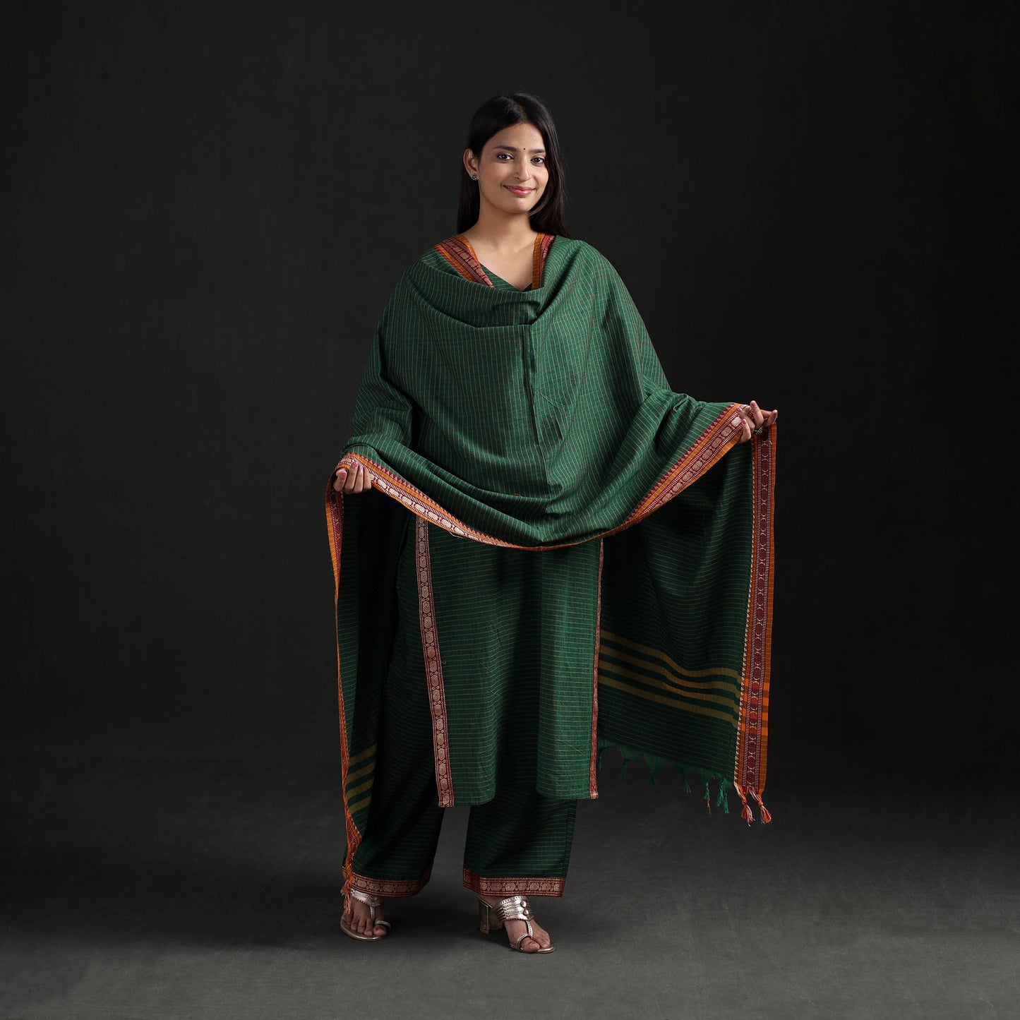 Dharwad Cotton Suit Set with Dupatta for Women 02