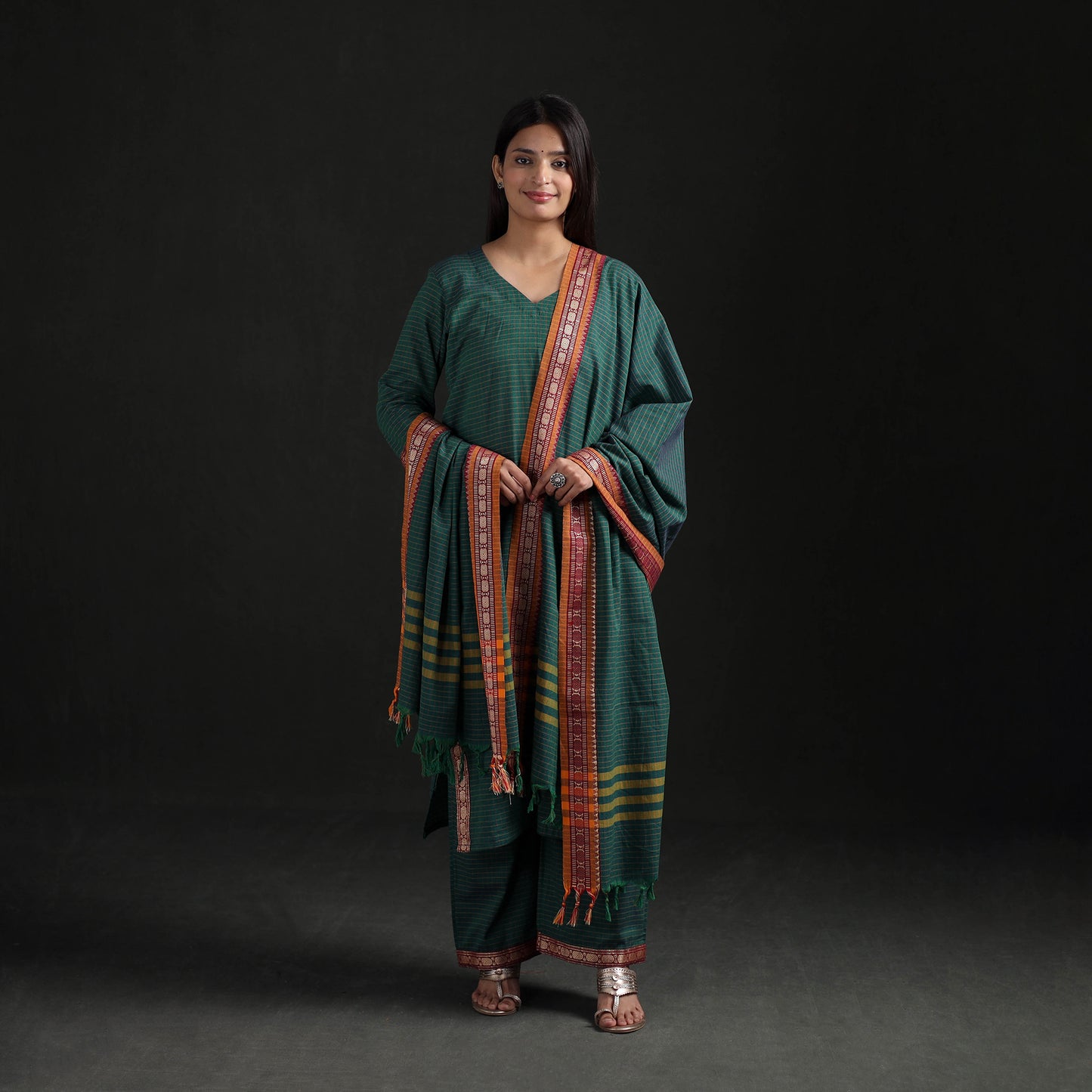 Dharwad Cotton Suit Set with Dupatta for Women 01
