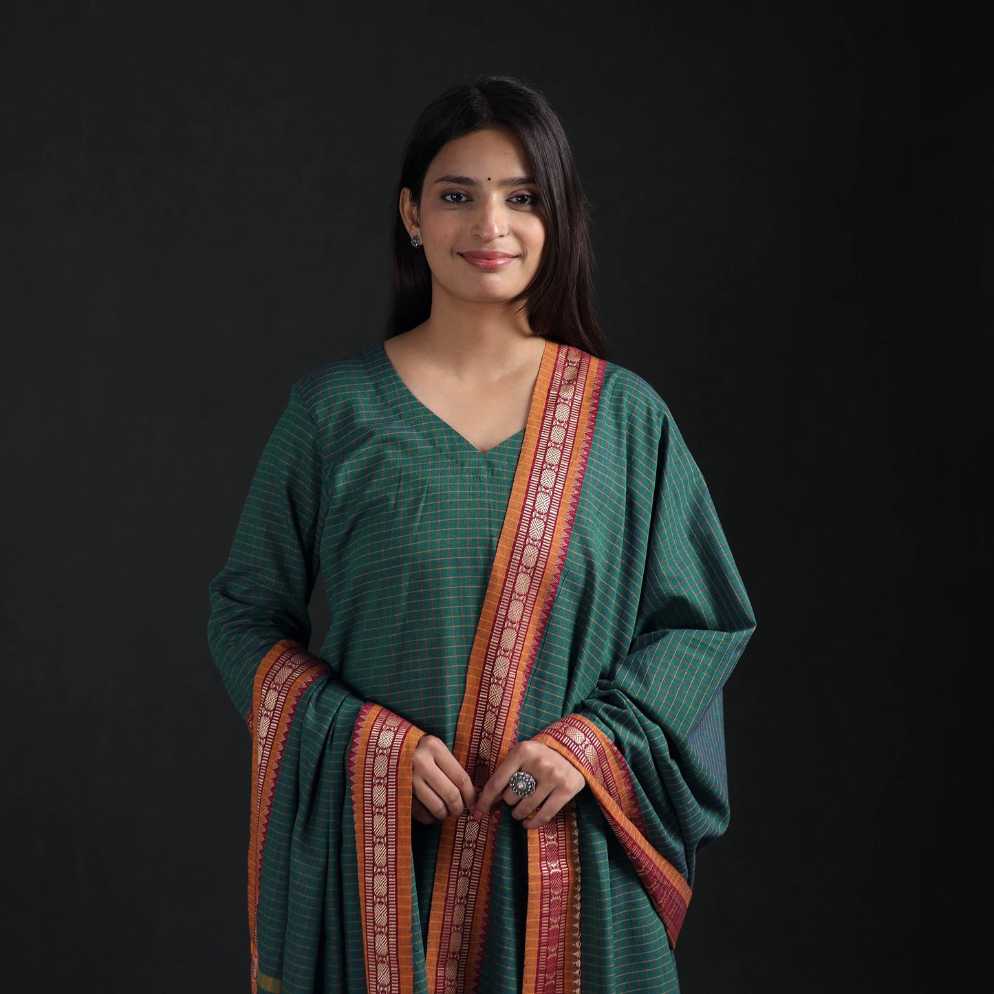 Dharwad Cotton Suit Set with Dupatta for Women 01