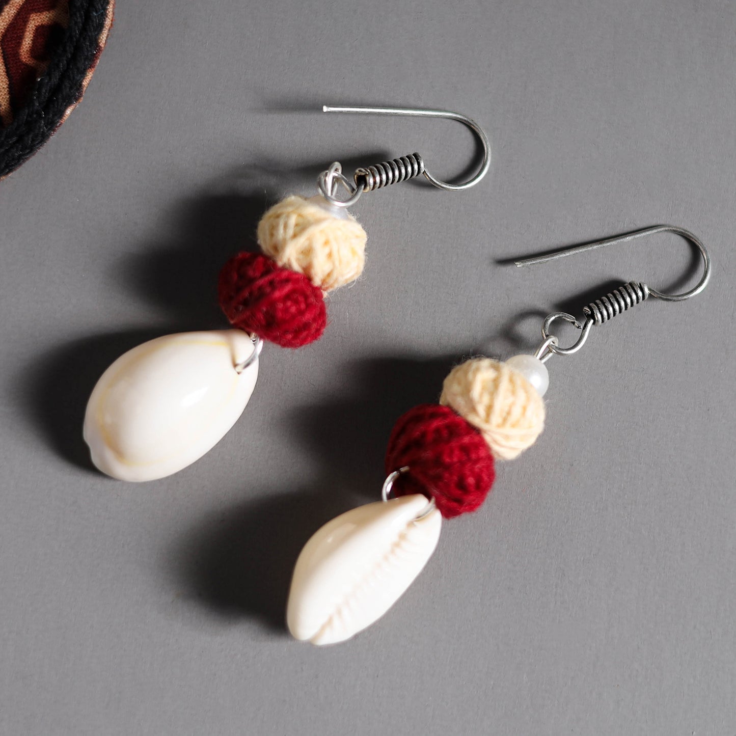 Multicolor - handmade fabart shell work necklace set 02