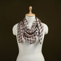 Beige Bagh Hand Block Print Chanderi Silk Scarf 34