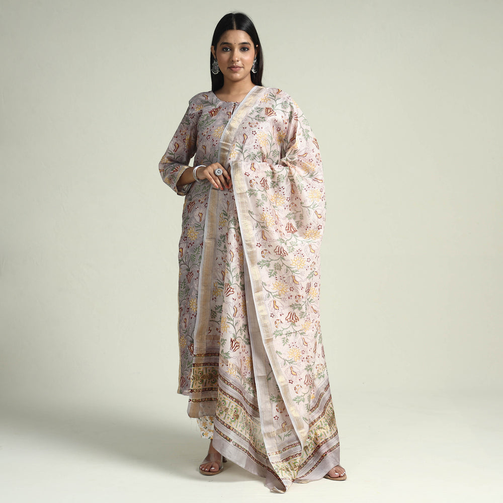 Sanganeri Kurta with Palazzo & Dupatta Set