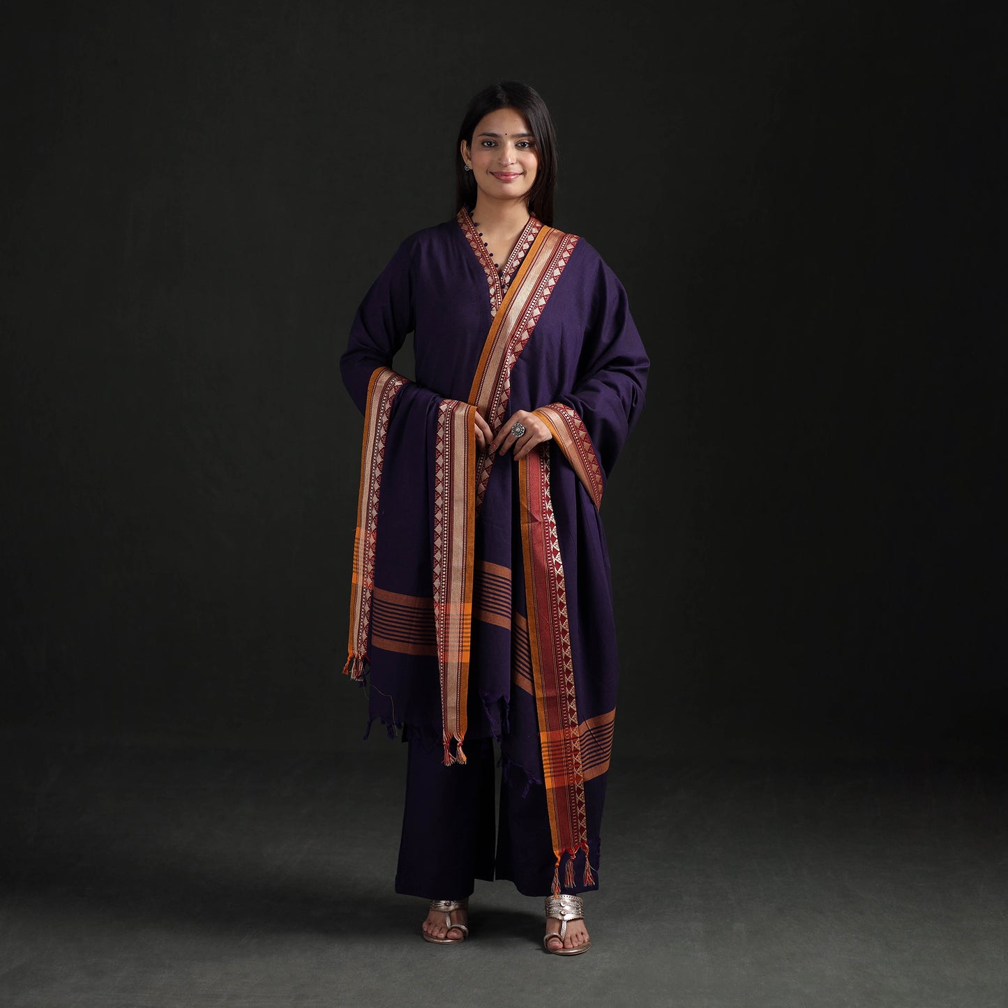 Dharwad Cotton Suit Set with Dupatta for Women 13
