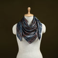 Ajrakh Hand Block Print Natural Dyed Modal Silk Scarf 37