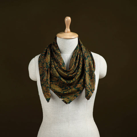 Ajrakh Hand Block Print Natural Dyed Modal Silk Scarf 39