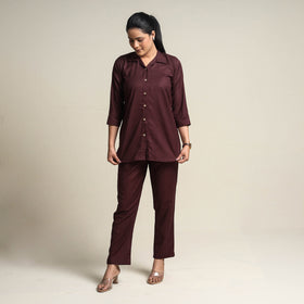  Plain Linen Cotton Co-Ord Set Online at iTokri.com