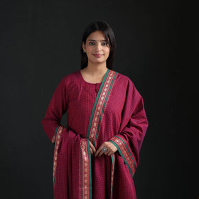 Dharwad Cotton Suit Set with Dupatta for Women 07