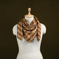 Yellow - Ajrakh Hand Block Print Natural Dyed Modal Silk Scarf 41