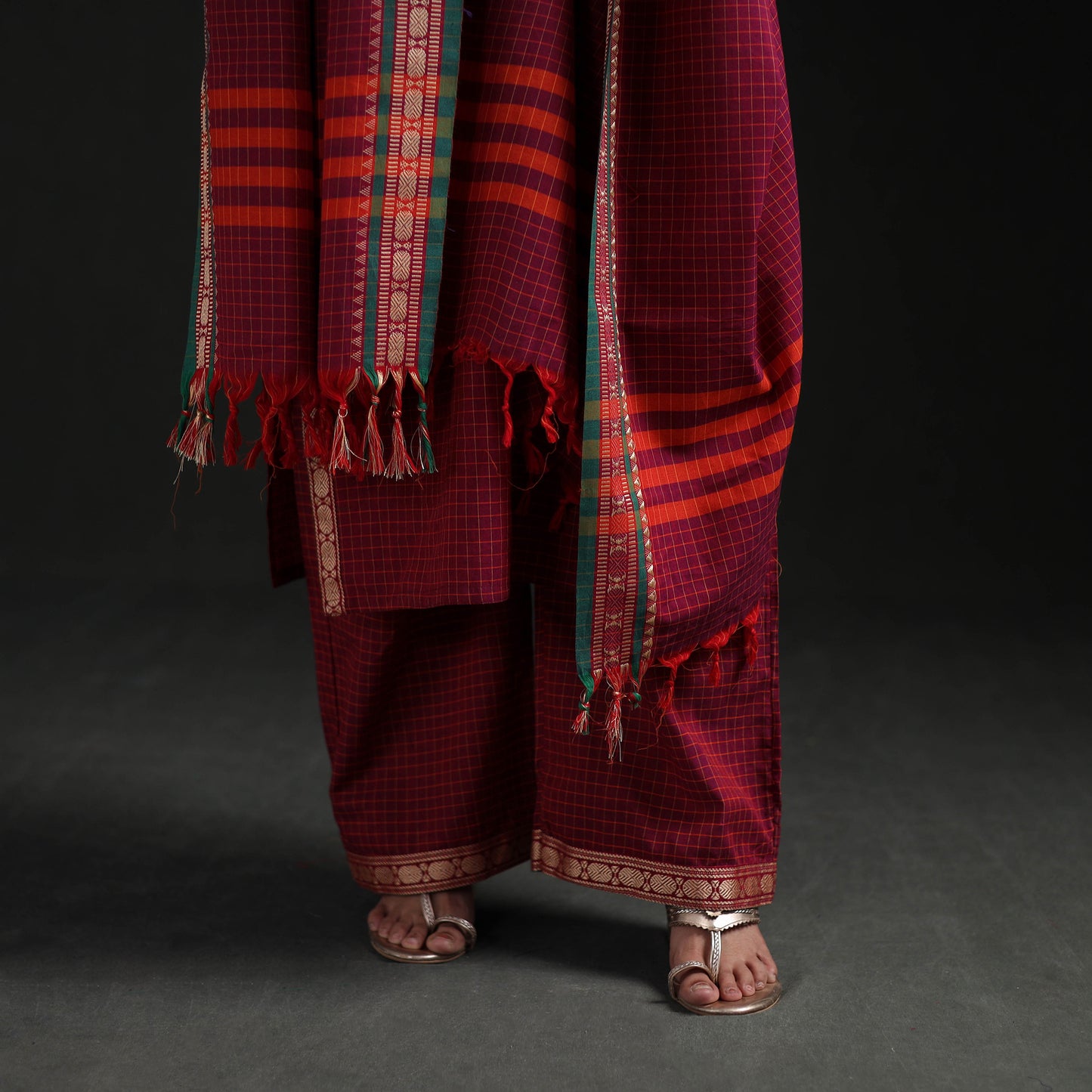 Dharwad Cotton Suit Set with Dupatta for Women 07