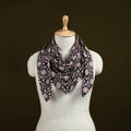Black - Bagh Hand Block Print Modal Silk Scarf 42