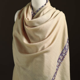 Kashmiri Sozni Hand Embroidered Pure Handwoven Merino Wool Shawl 02