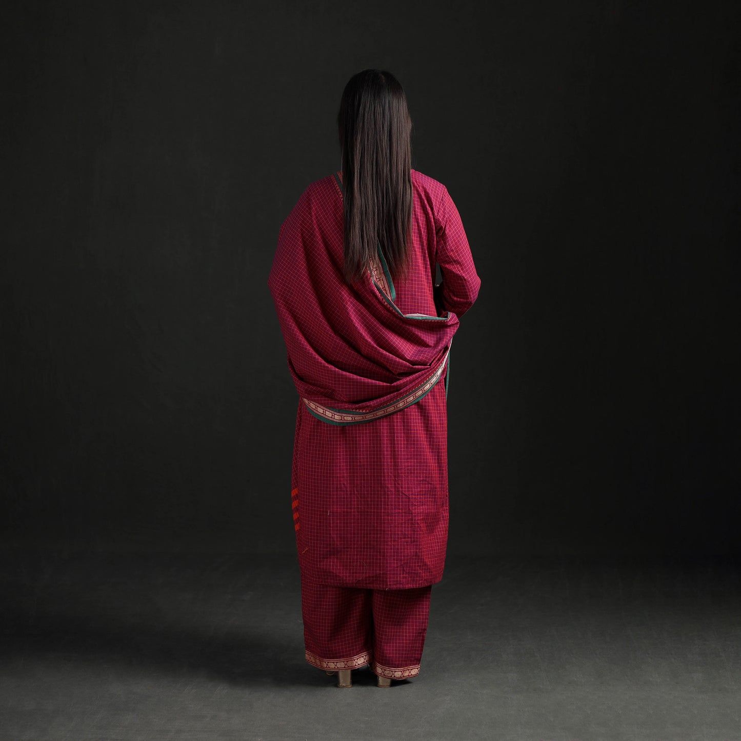 Dharwad Cotton Suit Set with Dupatta for Women 07