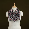 Black - Bagh Hand Block Print Modal Silk Scarf 43
