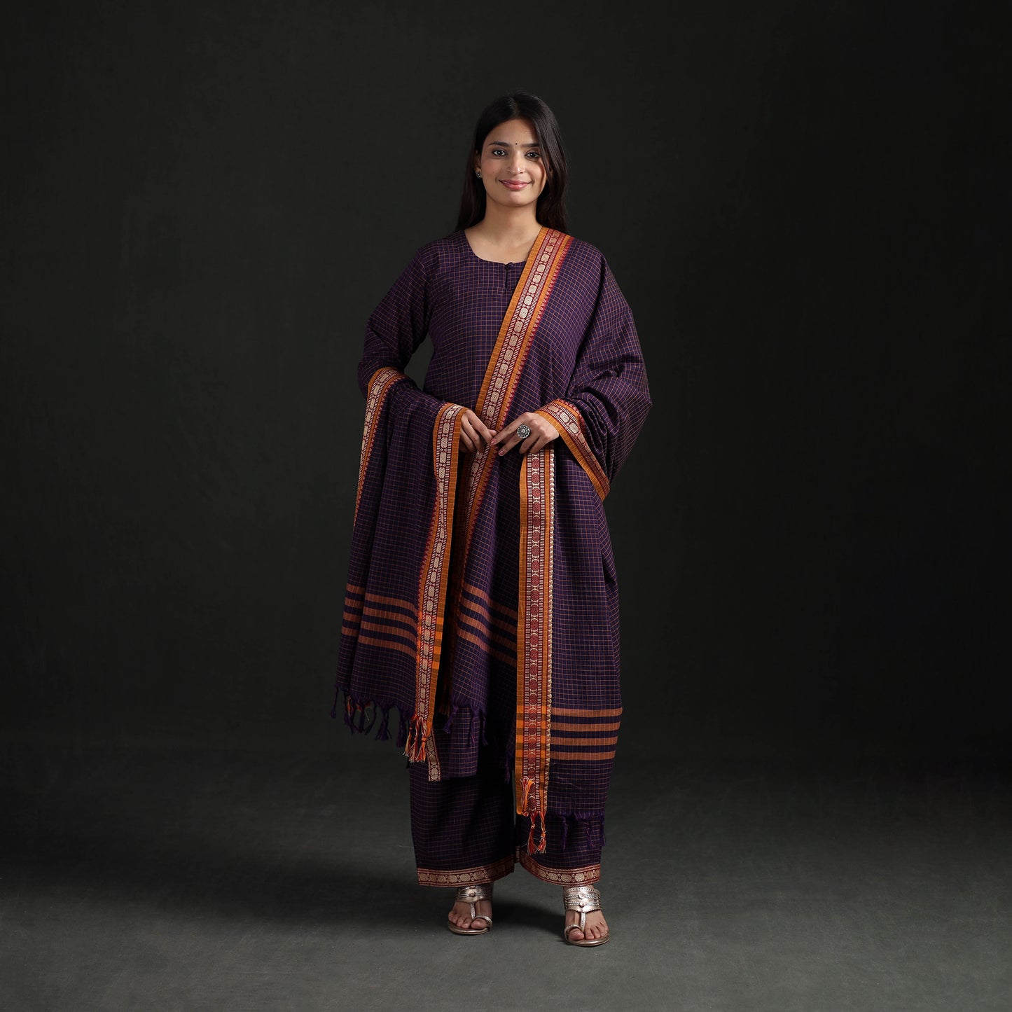 Dharwad Cotton Suit Set with Dupatta for Women 08