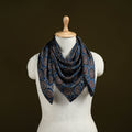 Ajrakh Hand Block Print Natural Dyed Modal Silk Scarf 46