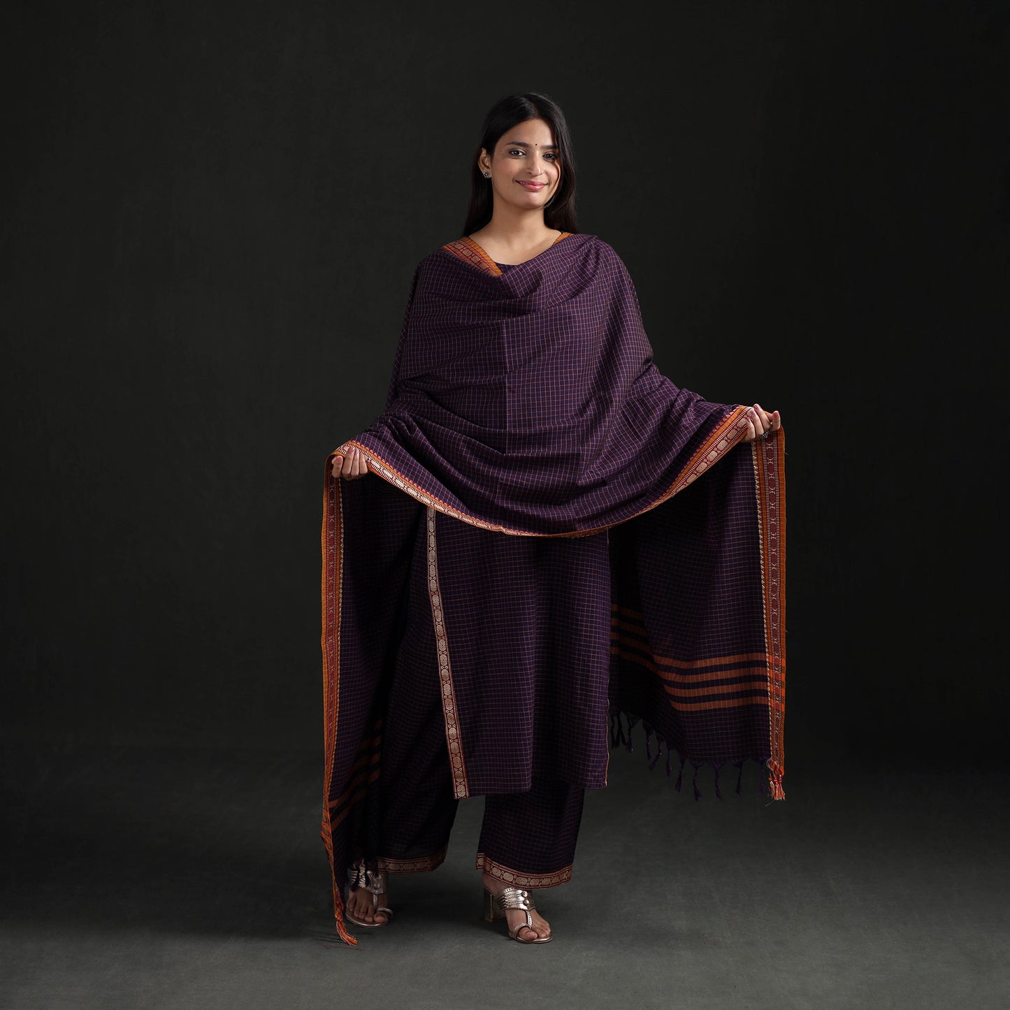Dharwad Cotton Suit Set with Dupatta for Women 08