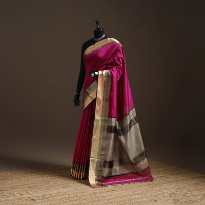 Handloom Maheshwari Saree with Resham Zari Border 17