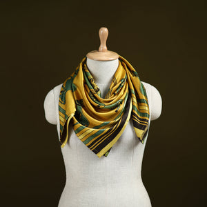 Ajrakh Hand Block Print Natural Dyed Modal Silk Scarf 52