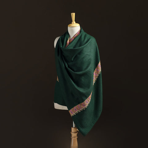 Kashmiri Sozni Hand Embroidered Pure Handwoven Merino Wool Shawl 04