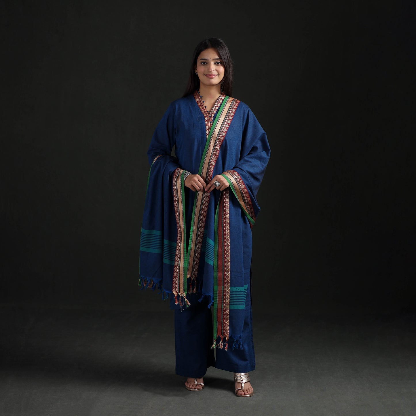 Dharwad Cotton Suit Set with Dupatta for Women 14