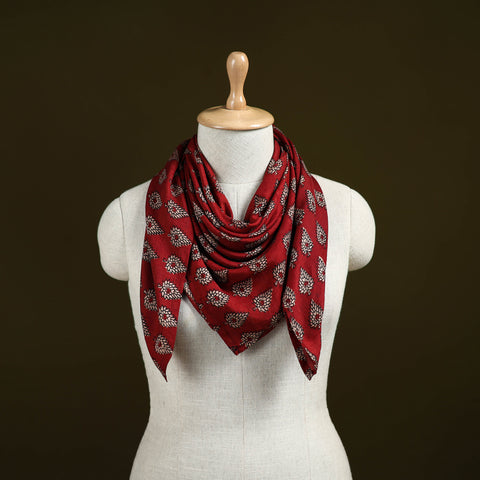 Bagh Hand Block Print Chanderi Silk Scarf 54
