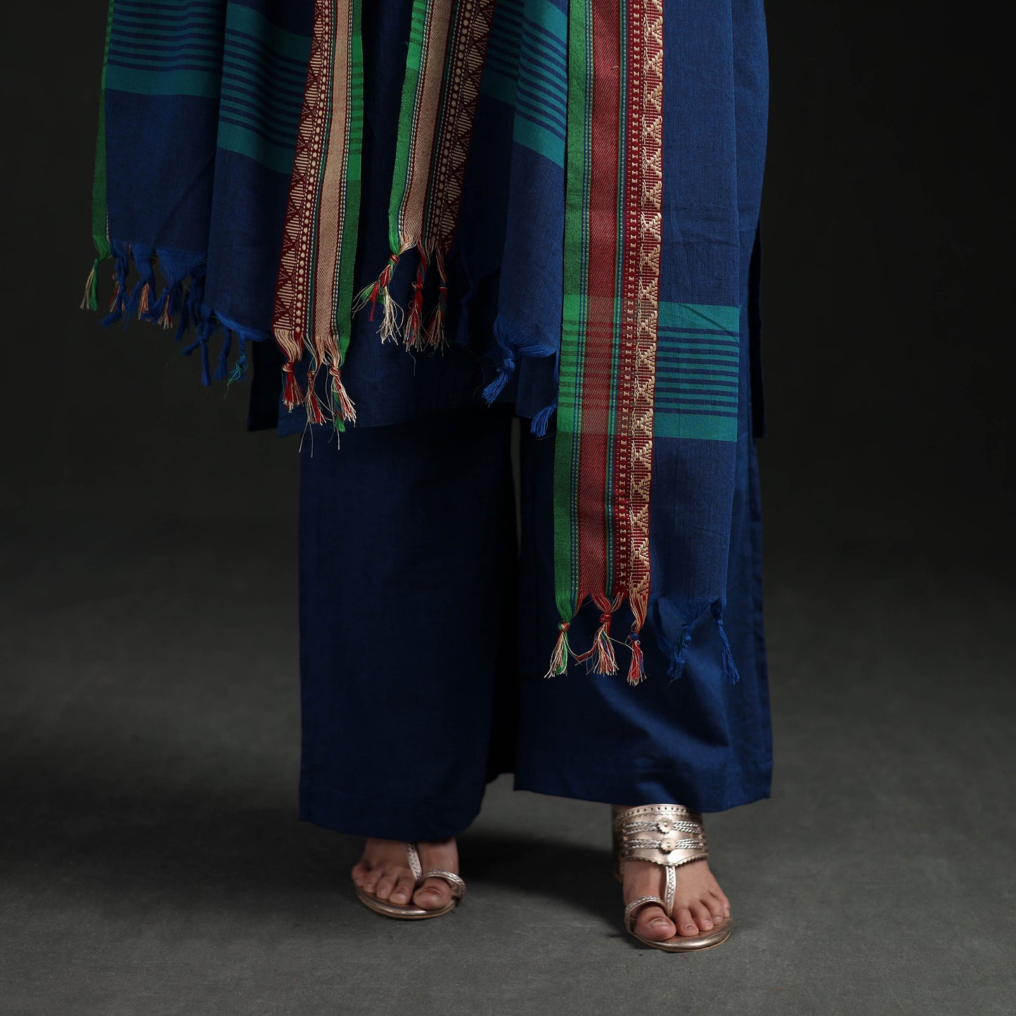 Dharwad Cotton Suit Set with Dupatta for Women 14
