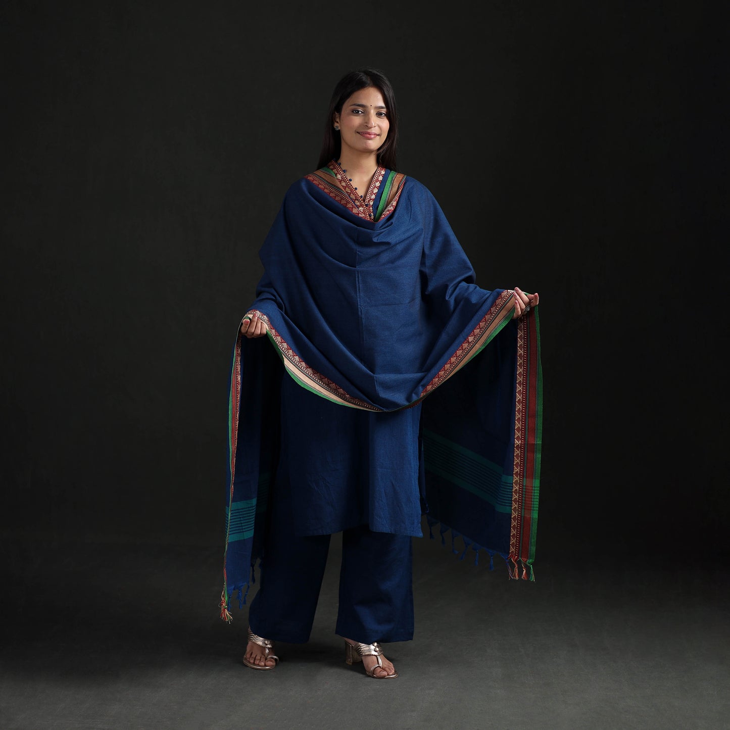 Dharwad Cotton Suit Set with Dupatta for Women 14