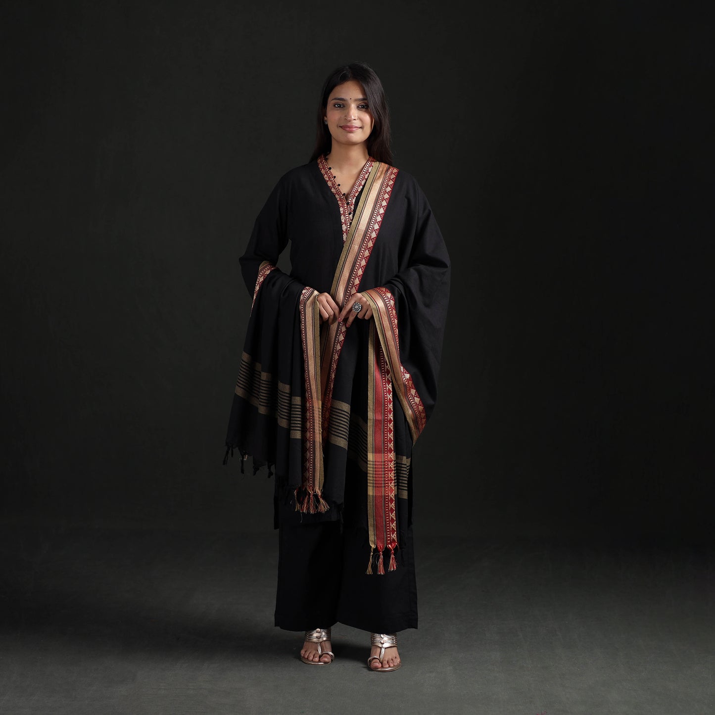 Dharwad Cotton Suit Set with Dupatta for Women 15