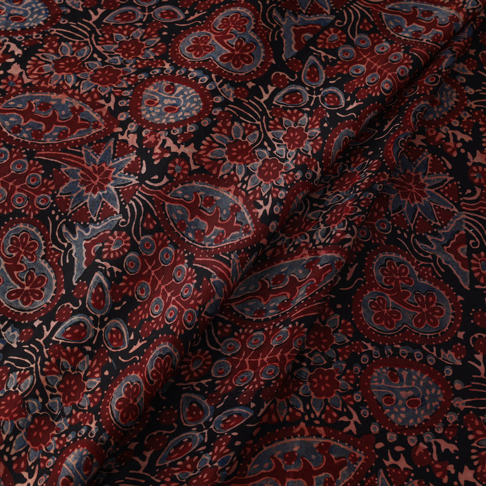 Modal Silk Ajrakh Print Fabric 06