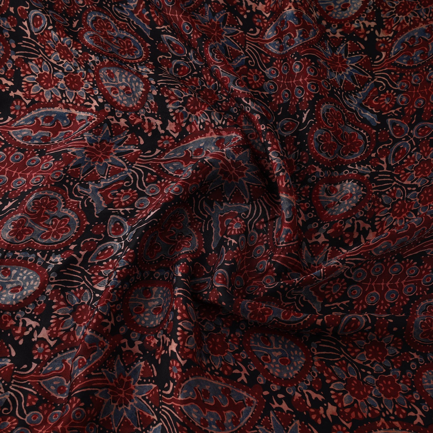 Modal Silk Ajrakh Print Fabric 06