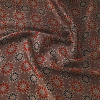 Brown - Modal Silk Ajrakh Print Fabric 07