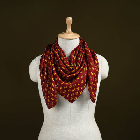 Bagh Hand Block Print Modal Silk Scarf 63