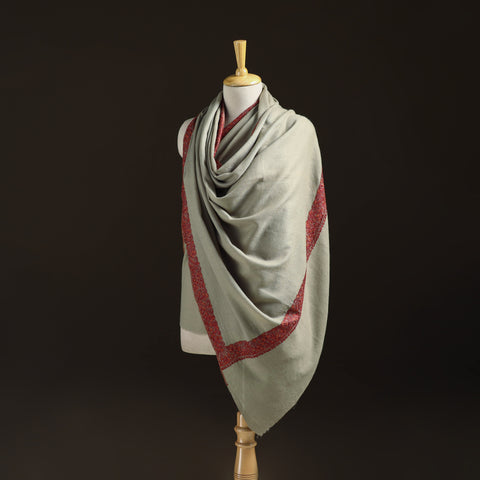 Kashmiri Sozni Hand Embroidered Pure Handwoven Merino Wool Shawl 05