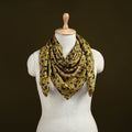 Yellow - Ajrakh Hand Block Print Natural Dyed Modal Silk Scarf 65