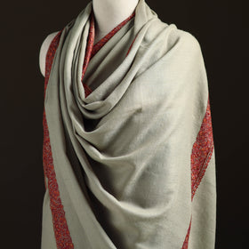 Kashmiri Sozni Hand Embroidered Pure Handwoven Merino Wool Shawl 05