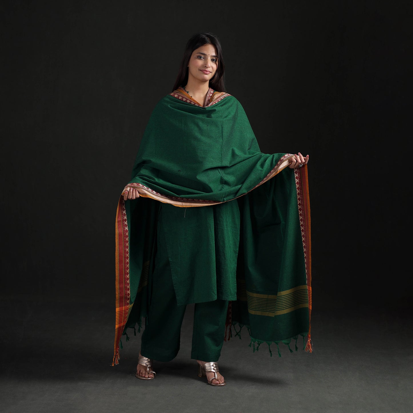 Dharwad Cotton Suit Set with Dupatta for Women 11