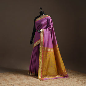 Handloom Buti Maheshwari Saree with Thread Zari Border 14