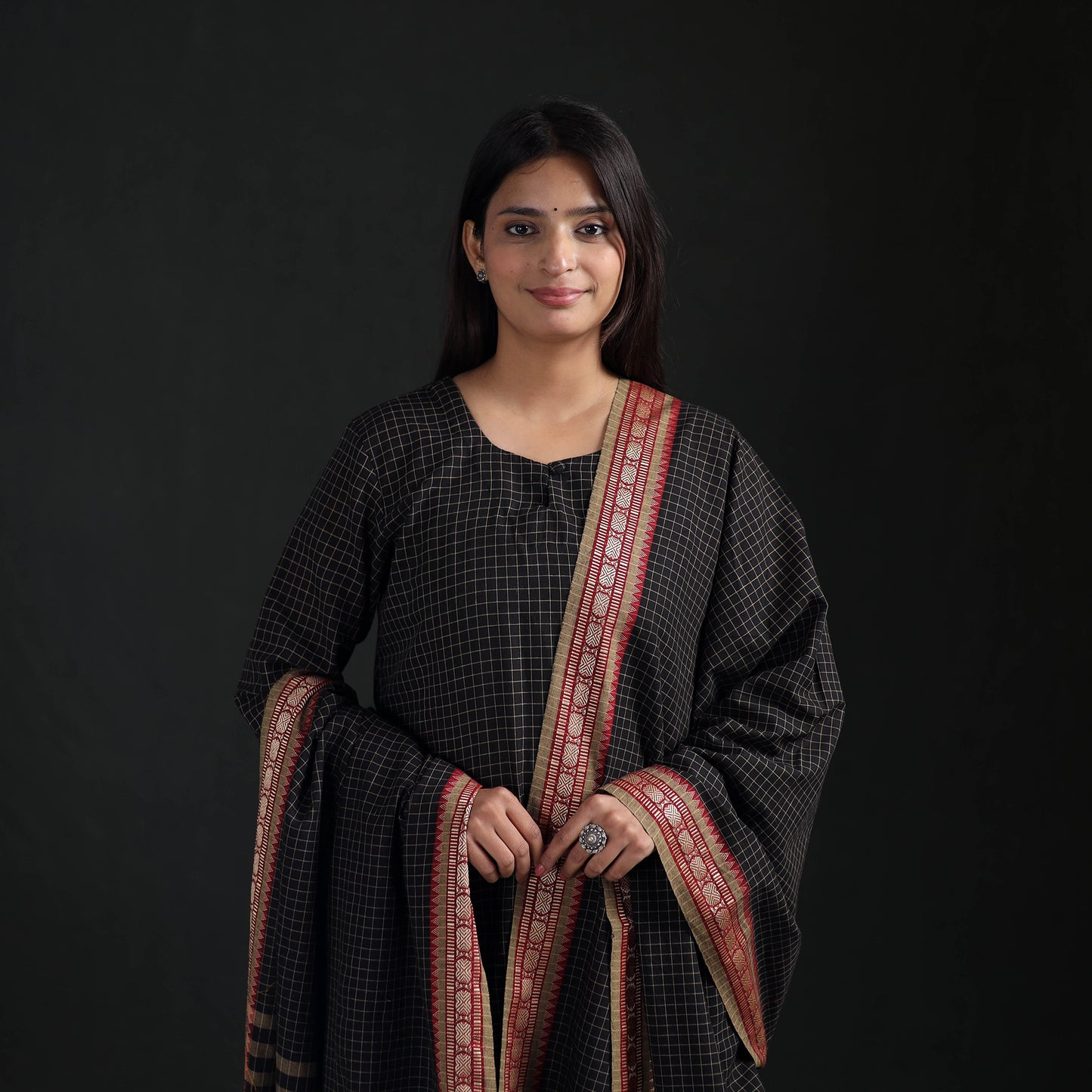 Dharwad Cotton Suit Set with Dupatta for Women 09