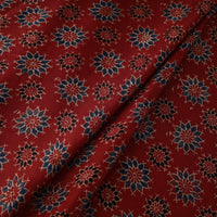 Red - Modal Silk Ajrakh Print Fabric 10