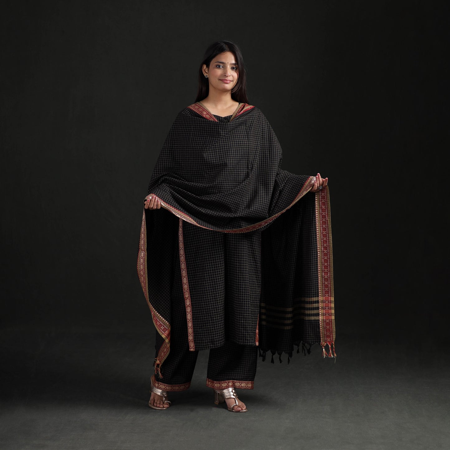 Dharwad Cotton Suit Set with Dupatta for Women 09