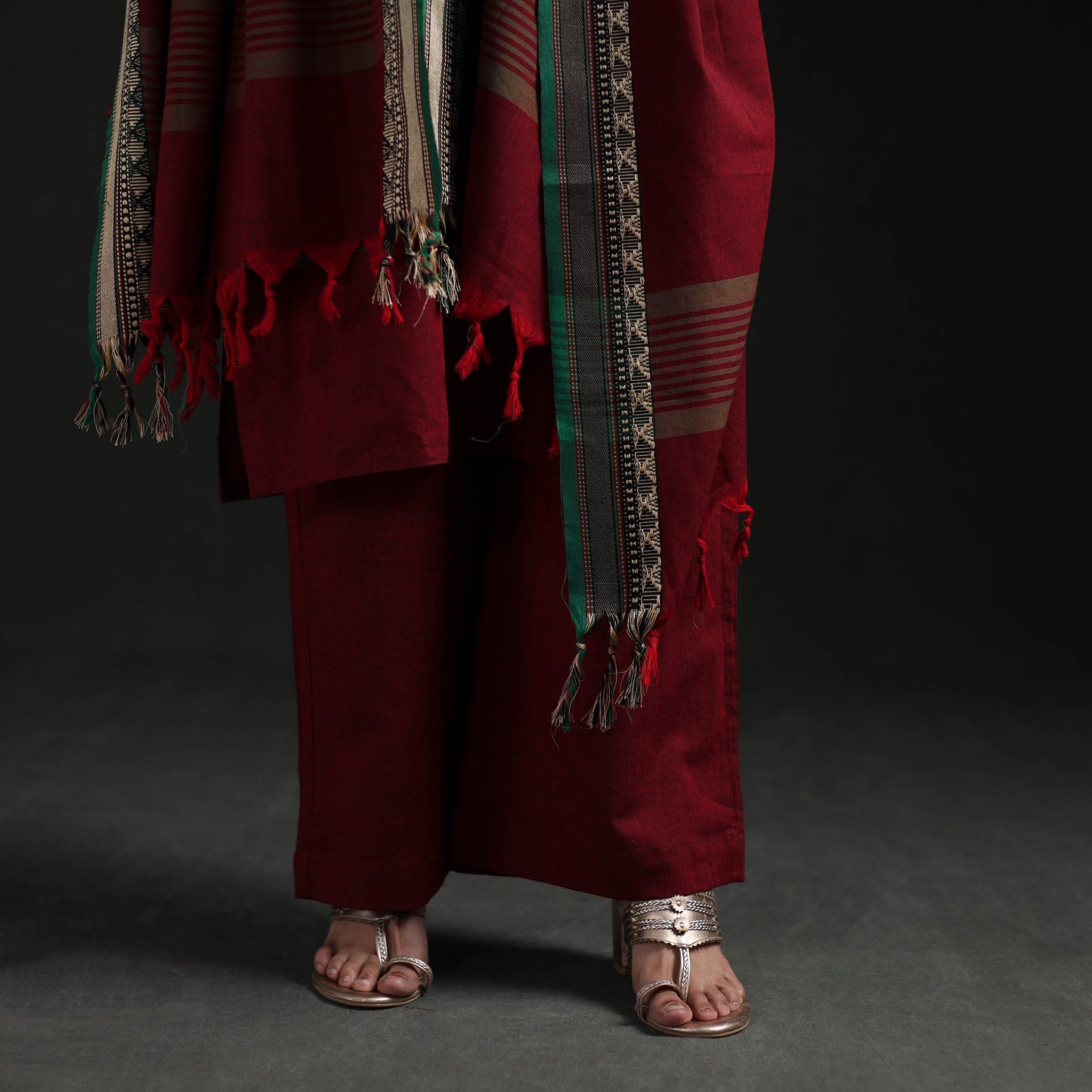Dharwad Cotton Suit Set with Dupatta for Women 12