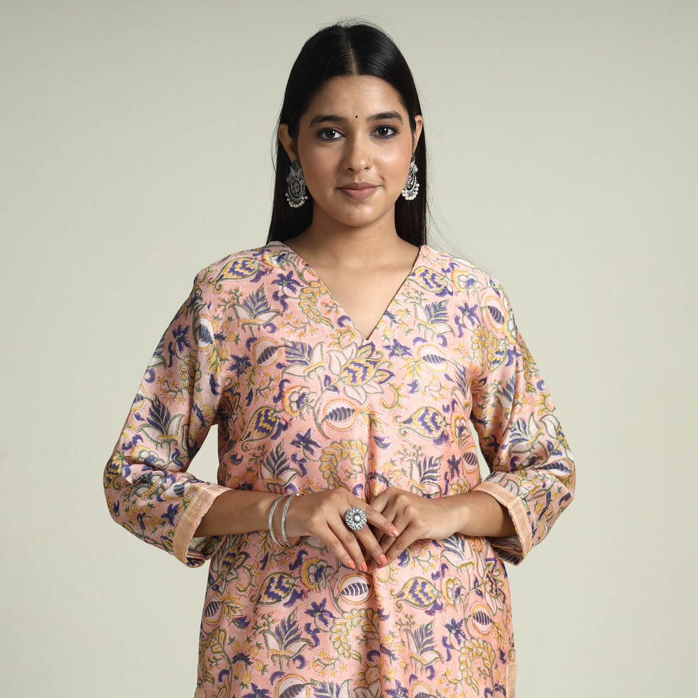 Sanganeri Kurta with Palazzo & Dupatta Set