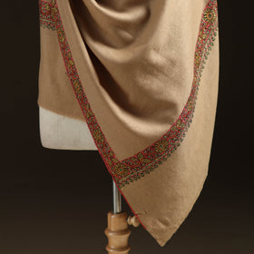 Kashmiri Sozni Hand Embroidered Pure Handwoven Merino Wool Shawl 07