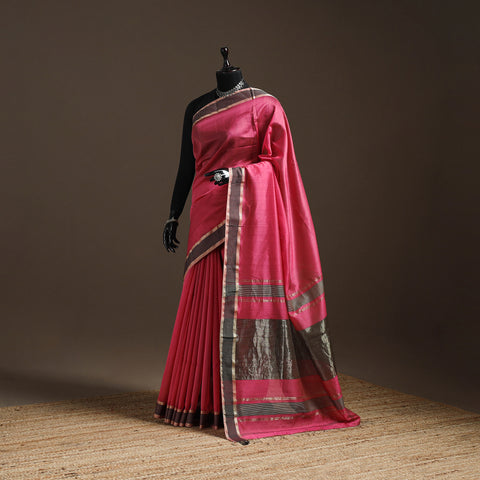 Handloom Maheshwari Saree with Thread Border 12