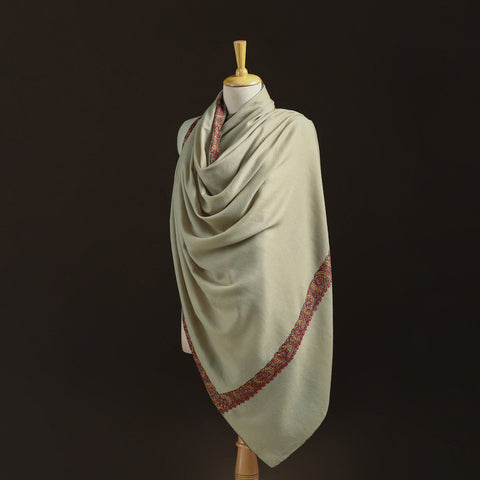 Kashmiri Sozni Hand Embroidered Pure Handwoven Merino Wool Shawl 08