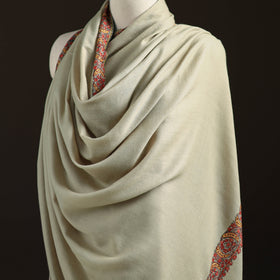 Kashmiri Sozni Hand Embroidered Pure Handwoven Merino Wool Shawl 08