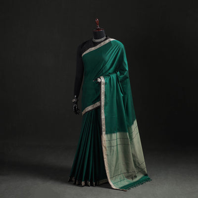 Dharwad Woven Mercerised Cotton Saree with Border 01