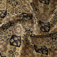 Brown - Modal Silk Ajrakh Print Fabric 13