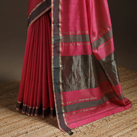 Handloom Maheshwari Saree with Thread Border 12