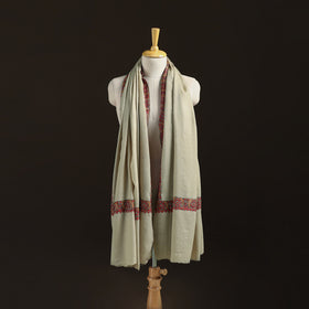 Kashmiri Sozni Hand Embroidered Pure Handwoven Merino Wool Shawl 08